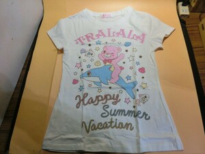 【HW84-98】【送料無料】TRALALA トゥララ キャラクタープリント ロゴ コットン 半袖Tシャツ/レディースフリー/※汚れ有