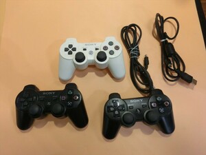 [HW91-46][60 size ]^SONY PS3 controller 3 piece set peripherals / junk treatment /* scratch dirt equipped 