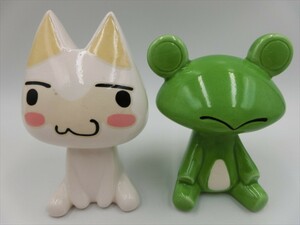 G【AY8-08】【60サイズ】▲どこでもいっしょ/どこいつ/トロ/リッキー/陶器製貯金箱/※傷、汚れあり