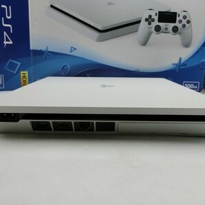 【HW81-97】【140サイズ】PlayStation4 グレイシャー・ホワイト 500GB CUH-2100A B02/欠品有/通電可 ジャンク扱い/※傷 汚れ 外箱傷み有の画像5