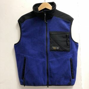 MOUNTAIN HARD WEAR マウンテンハードウェア フリースベスト Mサイズ USA製 ブルー メンズ アウトドア ブラック RN89674