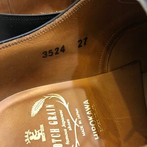 SCOTCH GRAIN スコッチグレイン ビジネスシューズ レザーシューズ ストレートチップ ブラック 27cm 3E 05 03524 B メンズ 紳士 靴 の画像7