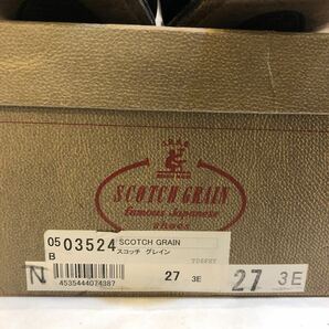 SCOTCH GRAIN スコッチグレイン ビジネスシューズ レザーシューズ ストレートチップ ブラック 27cm 3E 05 03524 B メンズ 紳士 靴 の画像2