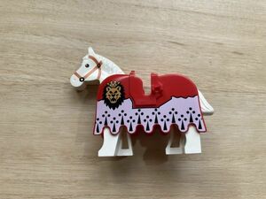 LEGO レゴ　　馬　白　鎧馬　ライオン騎士　お城シリーズ　オールドレゴ　当時品　正規品　ライオン騎士