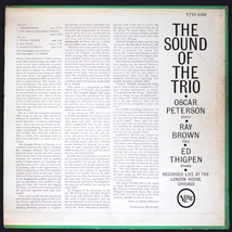 Oscar Peterson The Sound Of The Trio 黒T US-ORIGINAL V6-8480 ジャズ_画像2