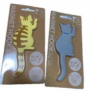 マグネットフック キャットテイル 玄関ドア 冷蔵庫 収納 磁石 鍵かけ かわいい おしゃれ 猫