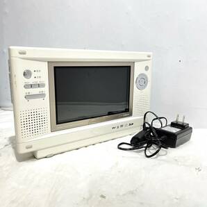 (志木)動作品★TWINBIRD/ツインバード 防水ポータブルDVDプレイヤー VD-J713型 純正電源アダプター付 VD-CH38-T ワンセグ SDカード (o)の画像1