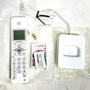 (志木)【未使用】SHARP/シャープ コードレス電話機 JD-KS25 子機 増設用 ホワイト 白 バッテリー 充電池 A-002 充電器 (o)