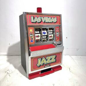 (志木)動作品★RADICA LAS VEGAS JAZZ スロット貯金箱 2400 ジャグラー 発光 パチスロ 玩具 昭和レトロ インテリア コレクション (o)