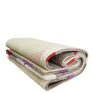 【未使用】 川島織物セルコン 絨毯 カーペット マット ロング 飛行機柄 グレー 抗菌防臭加工 パークリン FT5506 日本製 50㎝×270㎝の画像3