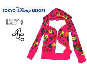 レディースL◇TOKYO DISNEY RESORT◇パーカー pink