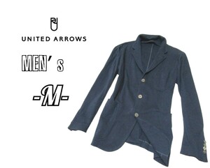 メンズM◇UNITED ARROWS◇鹿の子テーラードジャケット navy