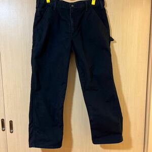 W36×L30美品カーハート ペインターパンツ Carhartt B11 ワークパンツ ブラック w36インチ