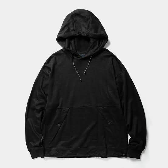 meanswhile ミーンズワイル　ICE LINEN LOOPBACK HOODIE　size4/Off Black