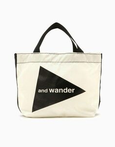 未使用　and wander アンドワンダー　CORDURA Nylon logo tote bag small　ロゴトートバック