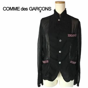 j21 COMME des GARCONS Jupe BY JACKIE コムコム コムデギャルソン×ジュープ バイ ジャッキー シースルー ジャケット ブラウス 正規品　M