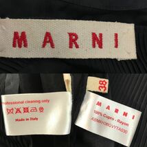 j81 良品 MARNI マルニ 半袖 ワンピース ブラック ドレス 38 イタリア製 正規品 レディース_画像5