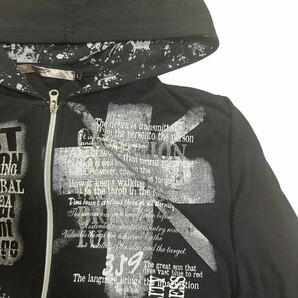 Rare 00s Japanese Label Y2K design cross hoodie goa ifsixwasnine kmrii share spirit lgb archive 14th addiction obelisk civarizeの画像3