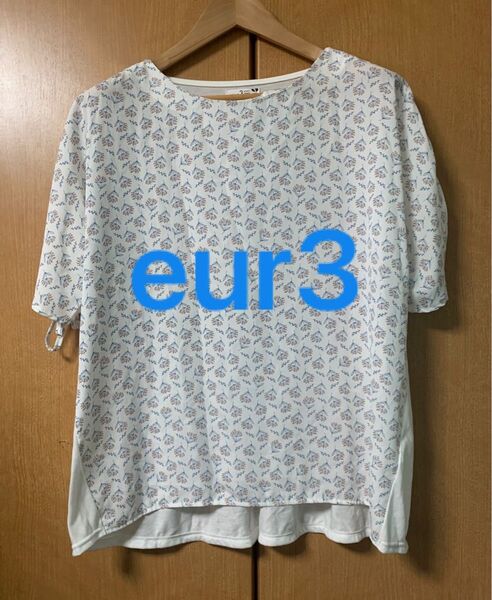 【h1】着痩せ　eur3 かわいいカットソーブラウス　エウルキューブ カットソー Tシャツ プルオーバー