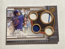 75枚限定 鈴木誠也 2023 Topps Museum JERSEY RELIC レリック Seiya Suzuki MLBカード _画像1