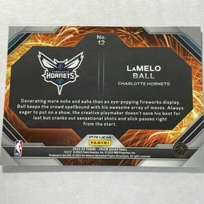 Lamelo Ball 2023 Prizm SILVER Fireworks インサート NBAカードの画像2