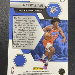 Jalen Williams RC 2022 Mosaic SILVER Montage Rookie Card ルーキーカード ジェイレンウィリアムズ NBAカードの画像2