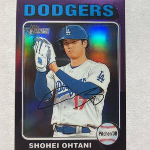 レア！大谷翔平 2024 Topps Heritage PURPLE REFRACTOR リフラクター Chrome Shohei Ohtani ドジャース Dodgers MLBカード WBC の画像1