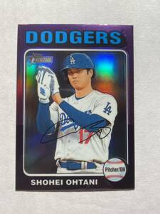 レア！大谷翔平 2024 Topps Heritage PURPLE REFRACTOR リフラクター Chrome Shohei Ohtani ドジャース Dodgers MLBカード WBC 