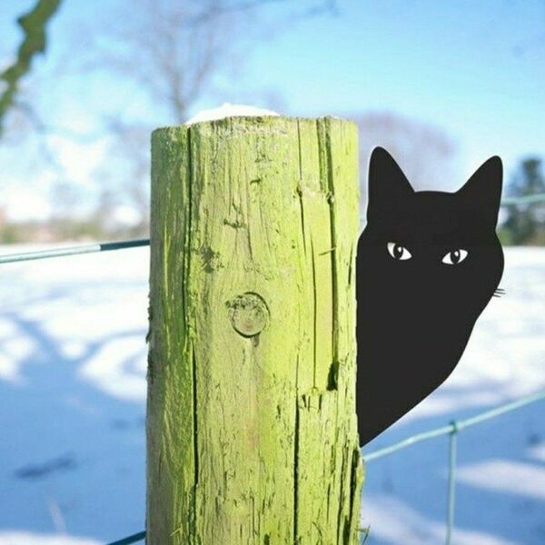 新品 猫 ガーデンオブジェ セット 黒 ガーデン ガーデニング 庭 のぞきみネコ ねこ オブジェ 雑貨 インテリア 装飾 送料無料