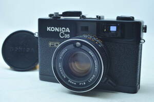 Konica C35 FD コニカ ブラック 35mm フィルム レンジファインダー カメラ Hexanon 38mm F1.8 ★ 現状品 ★ 人気 ★ 希少 ★