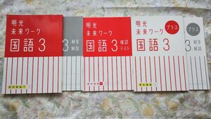 中３　明光義塾　国語　未来ワーク　プラス　確認テスト　