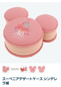 【新品未使用】一つのみ ディズニーランド 40周年 スーベニア デザート ケース マカロン