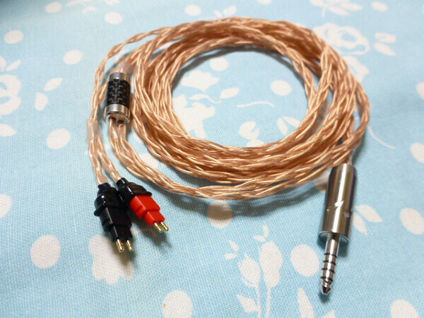 SENNHEISER HD650 HD660S MOGAMI 2944 八芯 ブレイド編 200cm 長め 4.4mm5極 FURUTECH FT-7445(R) ロジウムメッキ ( MOGAMI 2799 Campfire