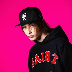 即完売 新品未使用 正規購入品 SAINT MICHAEL × NEWERA24SS セントマイケル RC950 STM LOGO CAP ニューエラ キャップ ブラック黒 メンズの画像10