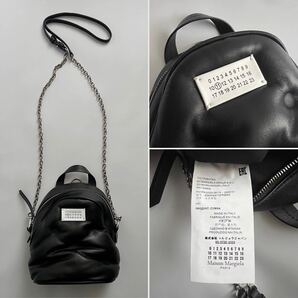 袋付き 美品Maison Margiela メゾンマルジェラ Glam Slam Backpack グラムスラムバックパック ブラック黒 ショルダーバッグ レディースの画像7