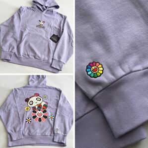 新品 希少 Takashi Murakami × BLACKPINK Pandakashi Dreams Hoodie ブラックピンク 村上隆 コラボフーディー XLサイズ ラベンダー紫の画像7