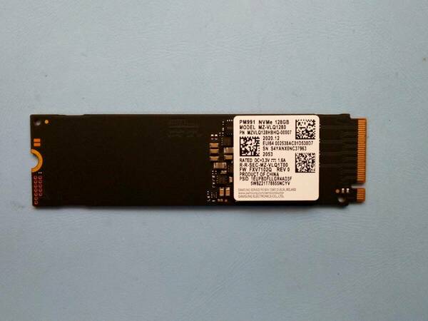 ●使用時間 6651時間 NVMe SSD M.2 2280 SAMSUNG 128GB 作動確認中古品 NO57●