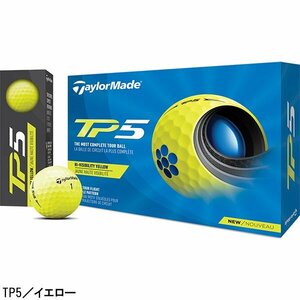 [訳あり・箱潰れ]TaylorMade テーラーメイド TP5 2021年モデル 1ダース スピン系 カラー：イエロー（Yellow） ②　ボール：新品・未使用