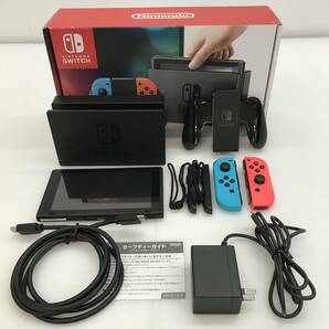 No.4824 ★1円～ 【SWITCH本体】 NINTENDO SWITCH 旧型 本体 グレー Joy-Con(L:ネオンブルー/R:ネオンレッド) Switchドック 他 ジャンク品の画像1