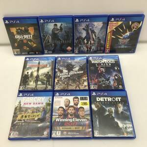 No.4978 ★1円～ 【PS4 ソフト 10本セット】 バイオハザード4 CALL DUTY 地球防衛軍 DETROIT ウォッチドッグス レギオン 他 中古品