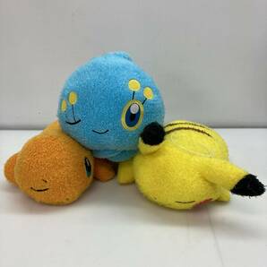 No.5241 ★1円～ 【ぬいぐるみセット】ポケモン ピカチュウ フシギダネ ルカリオ ナマコブシ イーブイ ヒトカゲ マナフィ ゴンベ 他 中古品の画像4