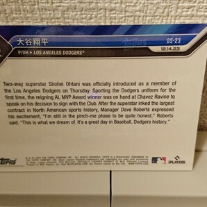 1円スタート TOPPS NOW 2023 大谷翔平 ドジャース パラレルカード 日本語版 漢字 未使用新品 SHOHEI OHTANI 入団会見 トップスナウ DODGERSの画像4