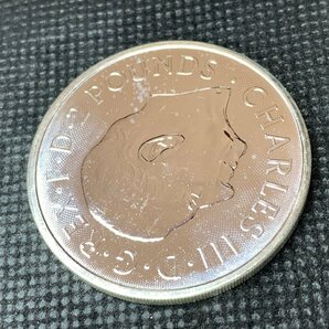 31.1グラム 2023年 (新品) イギリス「英国王室の紋章・ライオンとユニコーン」純銀 1オンス 銀貨の画像6