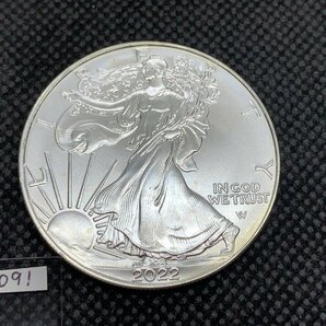 31.1 グラム 2022年 (新品) アメリカ「イーグル・ウオーキング リバティ」純銀 1オンス 銀貨の画像1