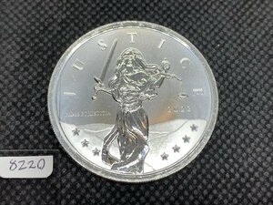 31.1グラム 2022年 (新品) ジブラルタル「正義の女神」純銀 1オンス 銀貨
