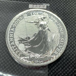 31.1グラム 2023年 (新品) イギリス「ブリタニア」純銀 1オンス 銀貨 (エリザベス2世)の画像1