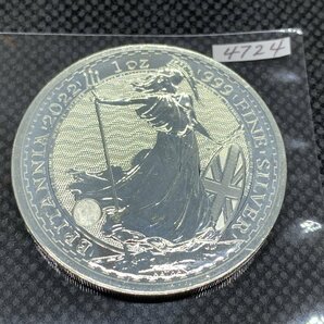 31.1グラム 2022年 (新品) イギリス「ブリタニア」純銀 1オンス 銀貨の画像1
