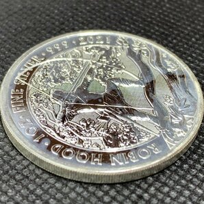 31.1グラム 2021年 (新品)イギリス 「ロビン・フッド」 純銀 1オンス 銀貨の画像5