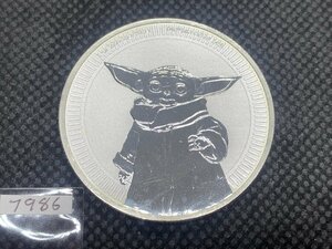 31.1 gram 2021 year ( new goods )niue[ Star uo-z* Bay Be Yoda ] original silver 1 ounce silver coin 