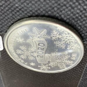 31.1グラム 2020年 (新品) アメリカ「メリークリスマス・サンタ」純銀 1オンス メダルの画像4